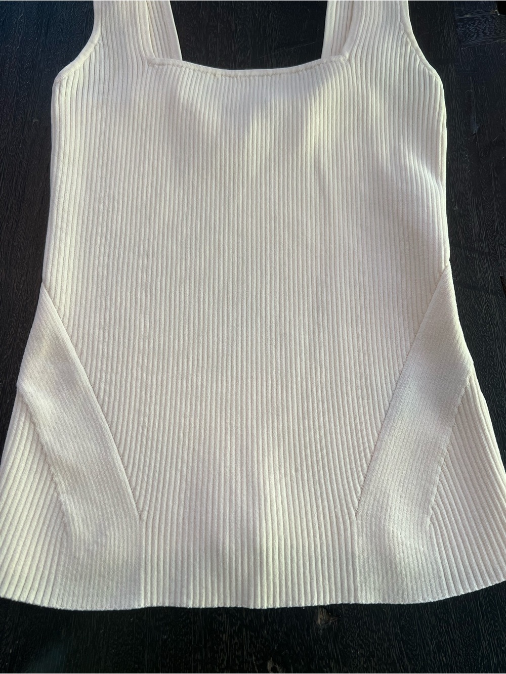 Rag and Bone cream Asher square neck thick ribbed tank. NWOT size Small.